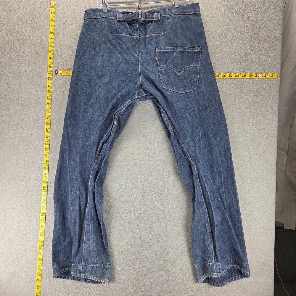 Vintage Levis Engineered Jeans Mens 36x32 Blue Buckle Back Twisted One Pocket
